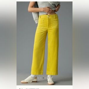 Collette cropped wide leg corduroy pants by Maeve